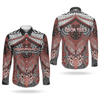 Aotearoa Iwi Rongowhakaata Personalised Couples Matching Summer Maxi Dress and Long Sleeve Button Shirt Maori Kowhaiwhai Pattern LT19 - Polynesian Pride