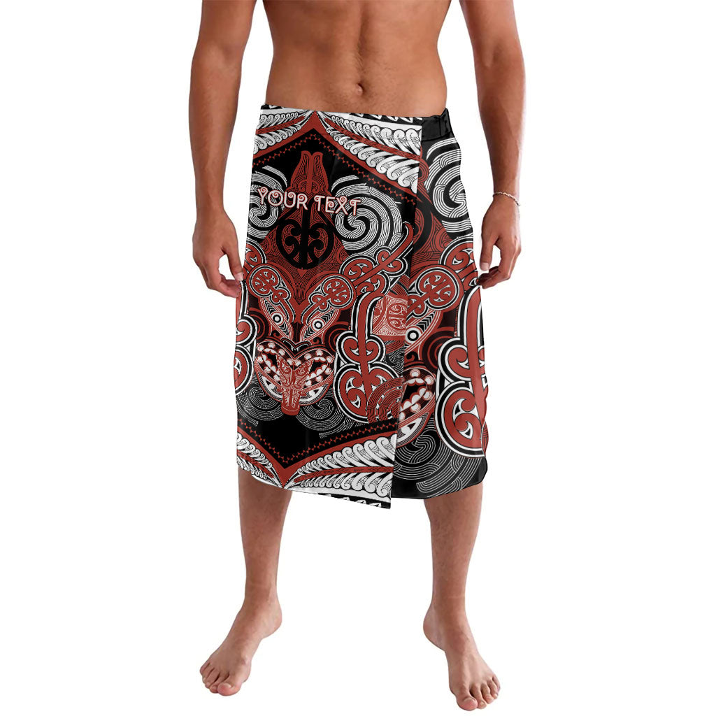 Aotearoa Iwi Rongowhakaata Personalised Lavalava Maori Kowhaiwhai Pattern LT19 Red - Polynesian Pride