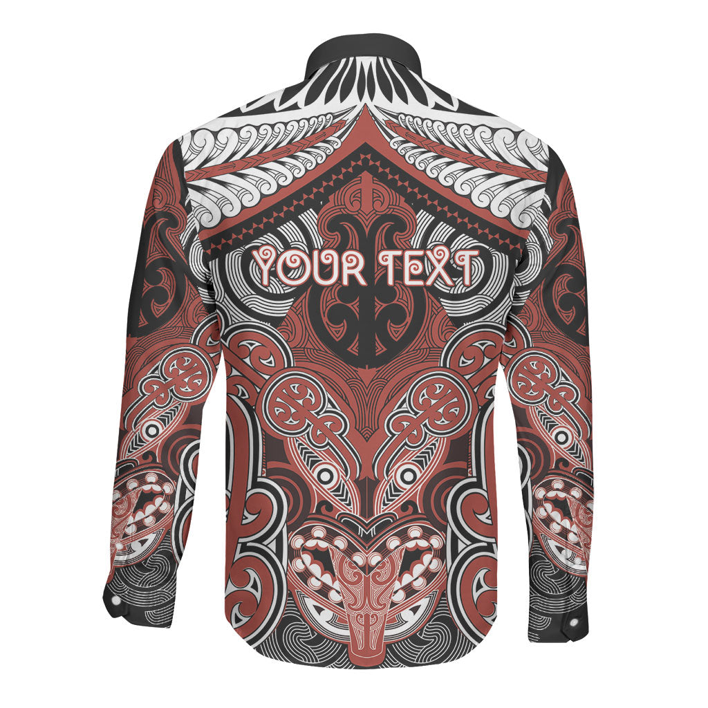 Aotearoa Iwi Rongowhakaata Personalised Long Sleeve Button Shirt Maori Kowhaiwhai Pattern LT19 - Polynesian Pride