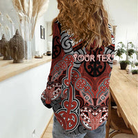 Aotearoa Iwi Rongowhakaata Personalised Women Casual Shirt Maori Kowhaiwhai Pattern LT19 - Polynesian Pride