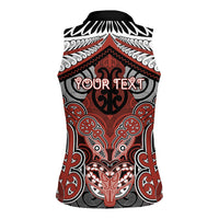 Aotearoa Iwi Rongowhakaata Personalised Women Sleeveless Polo Shirt Maori Kowhaiwhai Pattern LT19 - Polynesian Pride