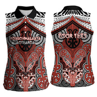Aotearoa Iwi Rongowhakaata Personalised Women Sleeveless Polo Shirt Maori Kowhaiwhai Pattern LT19 - Polynesian Pride