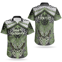 Aotearoa Iwi Ngati Raukawa Personalised Couples Matching Puletasi and Hawaiian Shirt Maori Kowhaiwhai Pattern LT19 - Polynesian Pride