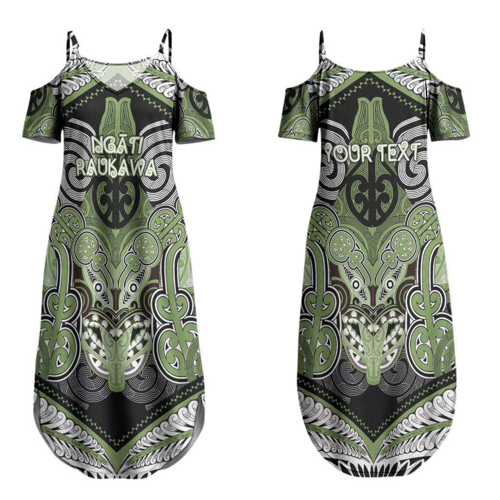 Aotearoa Iwi Ngati Raukawa Personalised Couples Matching Summer Maxi Dress and Hawaiian Shirt Maori Kowhaiwhai Pattern LT19 - Polynesian Pride