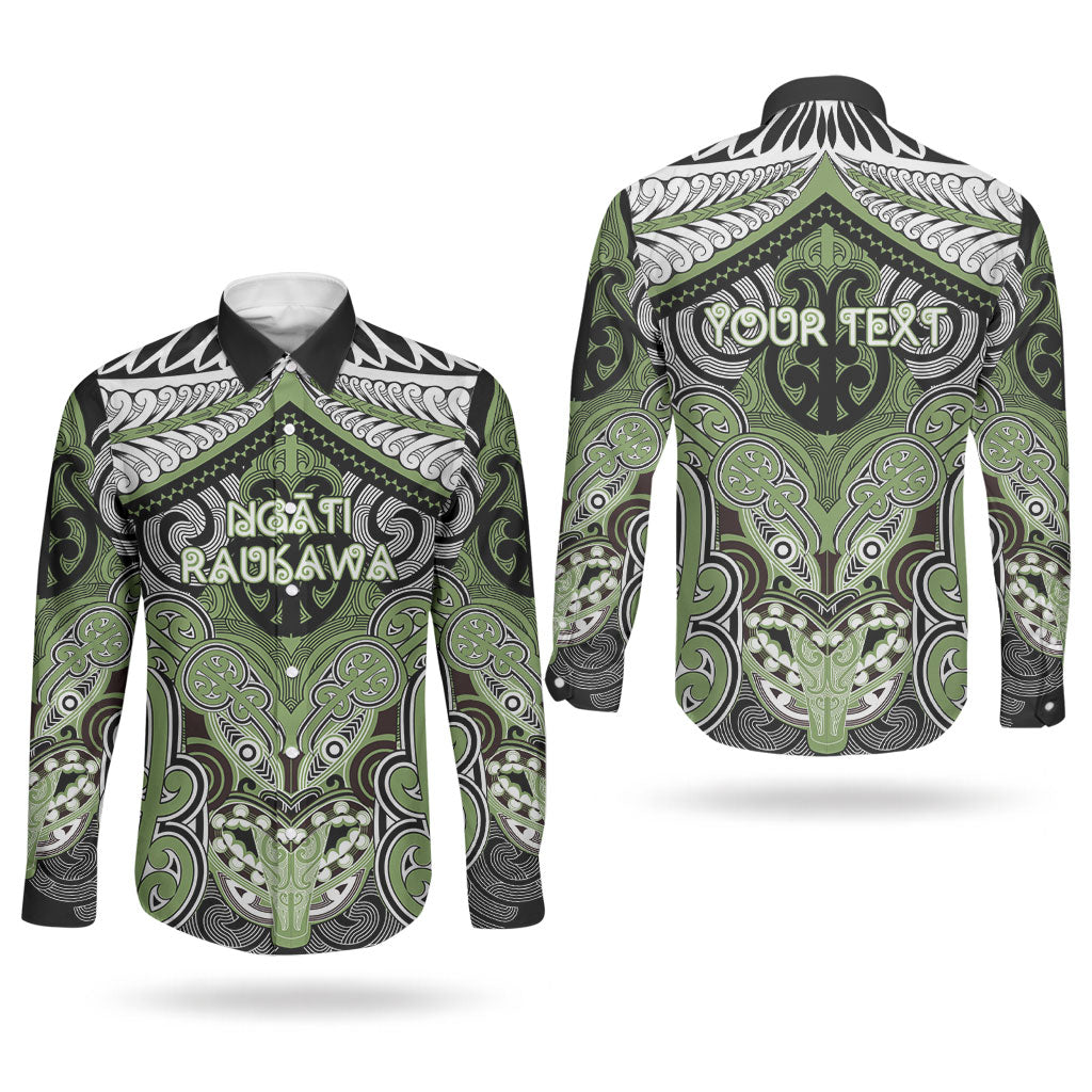 Aotearoa Iwi Ngati Raukawa Personalised Couples Matching Summer Maxi Dress and Long Sleeve Button Shirt Maori Kowhaiwhai Pattern LT19 - Polynesian Pride