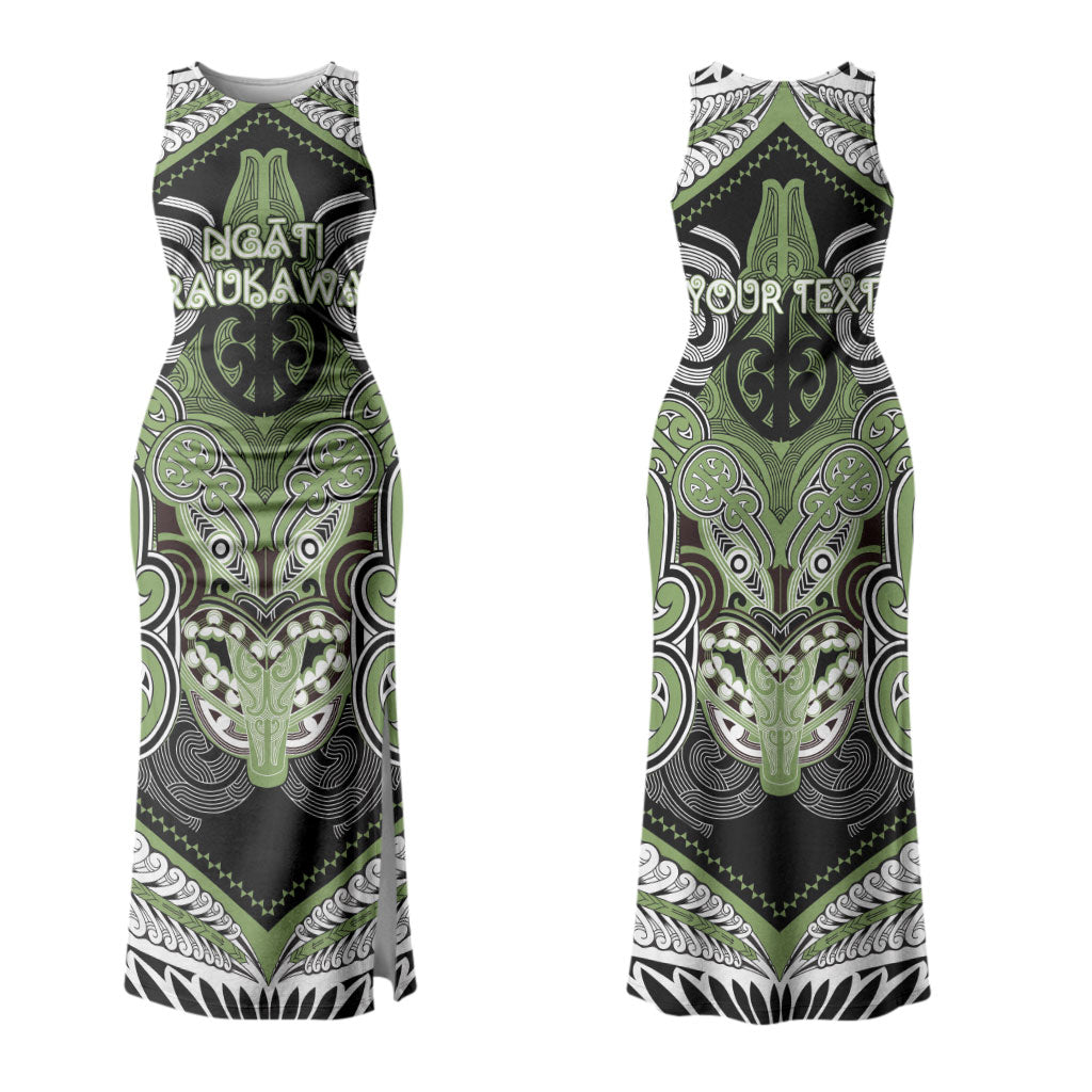 Aotearoa Iwi Ngati Raukawa Personalised Couples Matching Tank Maxi Dress and Hawaiian Shirt Maori Kowhaiwhai Pattern LT19 - Polynesian Pride