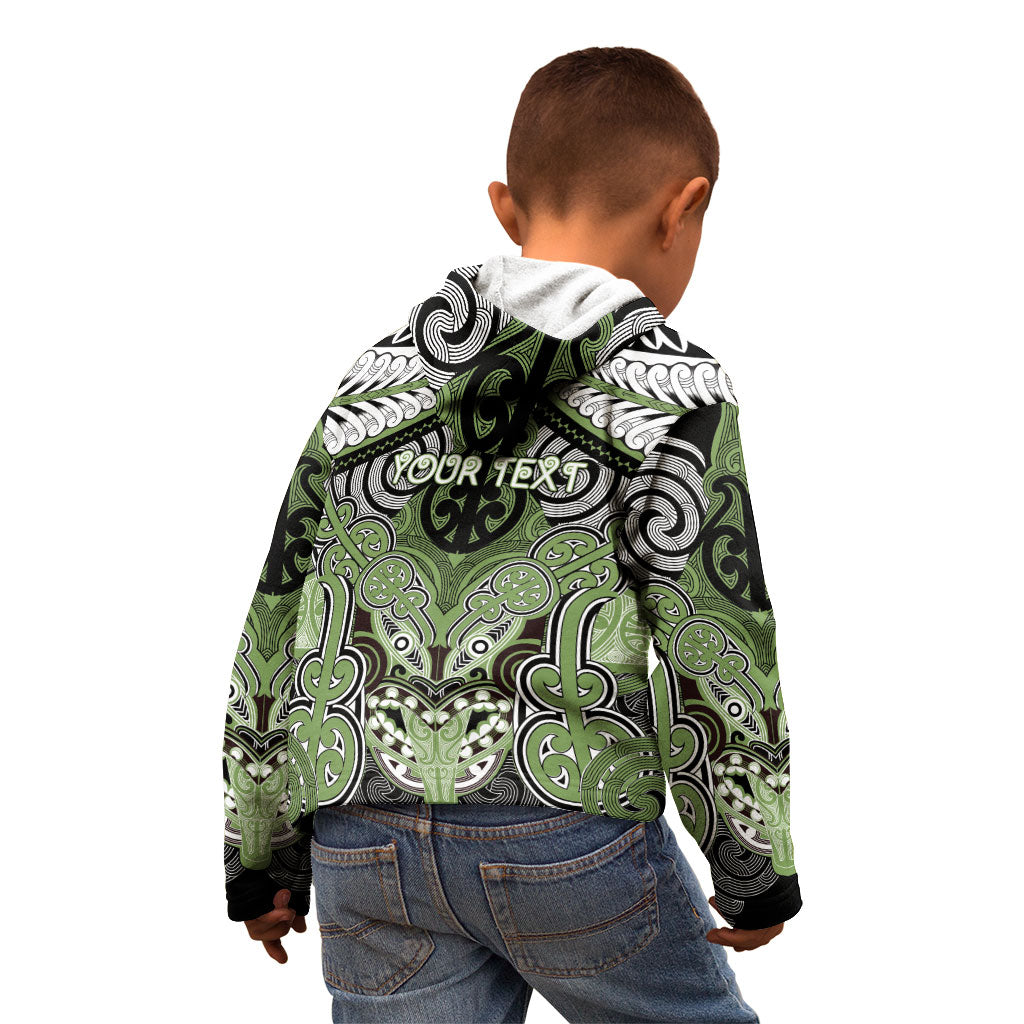 Aotearoa Iwi Ngati Raukawa Personalised Kid Hoodie Maori Kowhaiwhai Pattern LT19 - Polynesian Pride