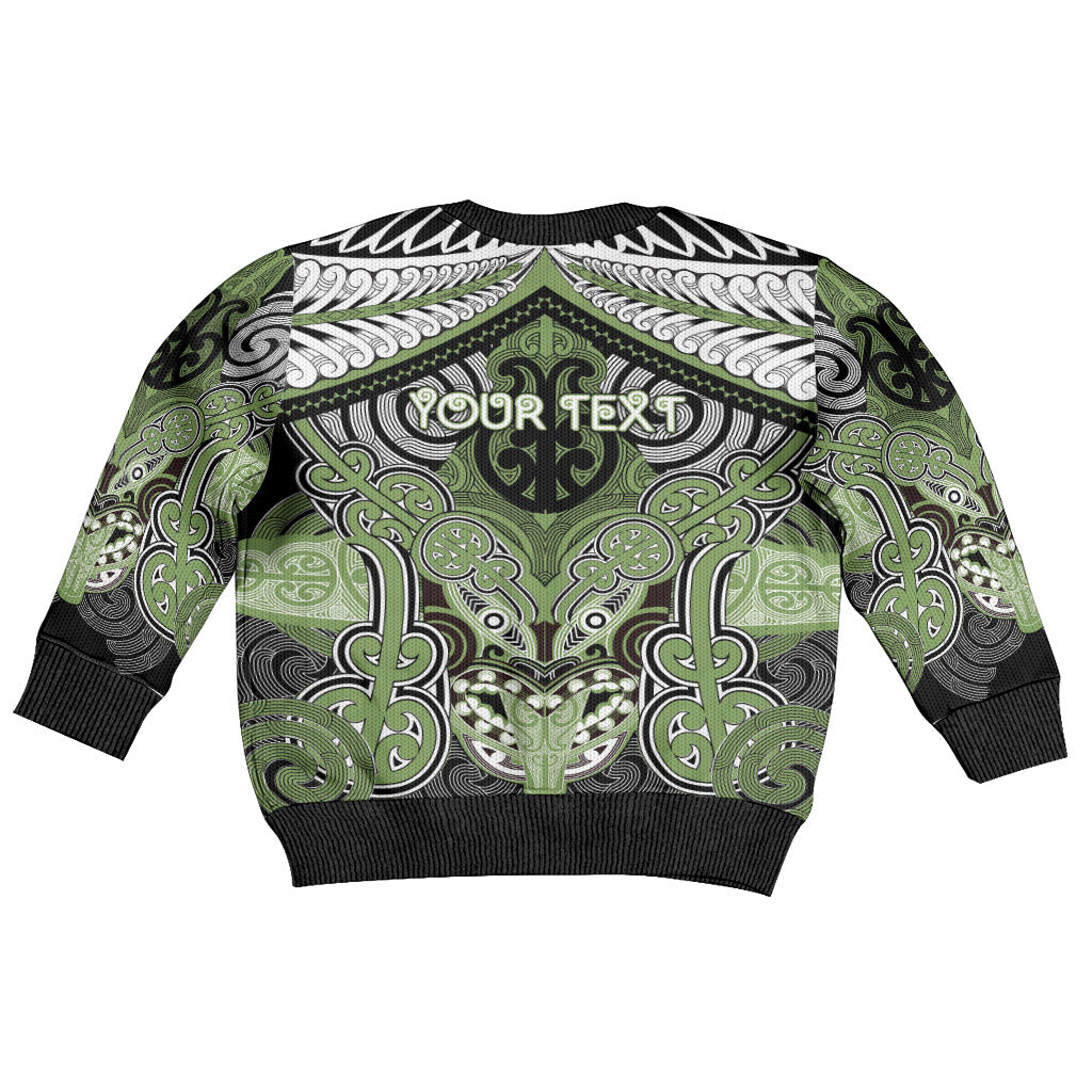 Aotearoa Iwi Ngati Raukawa Personalised Kid Ugly Christmas Sweater Maori Kowhaiwhai Pattern LT19 - Polynesian Pride