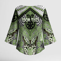 Aotearoa Iwi Ngati Raukawa Personalised Kimono Sleeve Blouse Maori Kowhaiwhai Pattern LT19 - Polynesian Pride