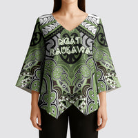 Aotearoa Iwi Ngati Raukawa Personalised Kimono Sleeve Blouse Maori Kowhaiwhai Pattern LT19 - Polynesian Pride
