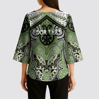 Aotearoa Iwi Ngati Raukawa Personalised Kimono Sleeve Blouse Maori Kowhaiwhai Pattern LT19 - Polynesian Pride