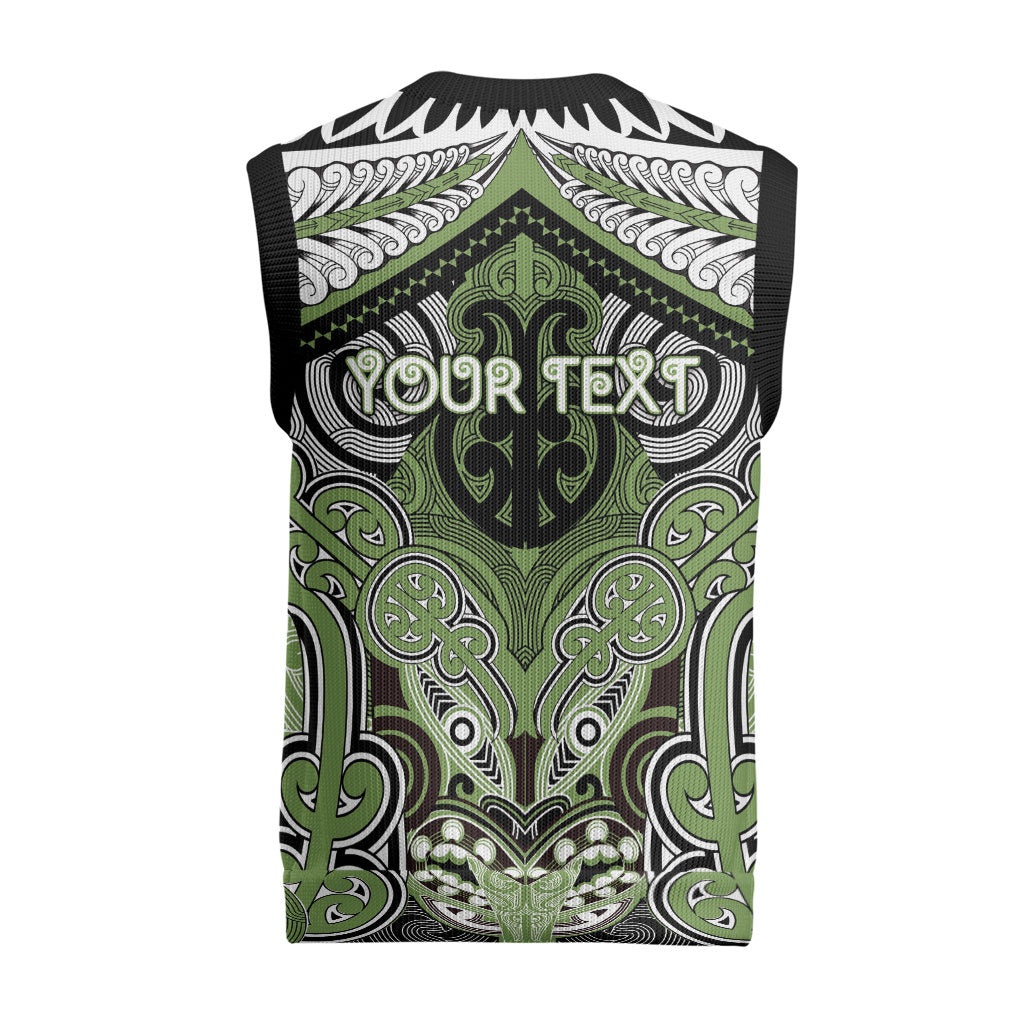 Aotearoa Iwi Ngati Raukawa Personalised Christmas Knitted V-Neck Vest Maori Kowhaiwhai Pattern LT19 - Polynesian Pride