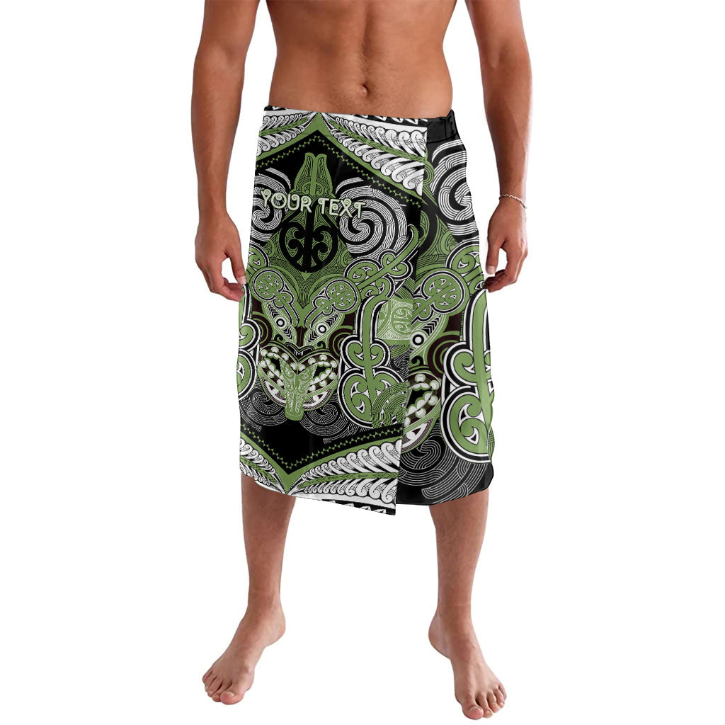 Aotearoa Iwi Ngati Raukawa Personalised Lavalava Maori Kowhaiwhai Pattern LT19 Green - Polynesian Pride