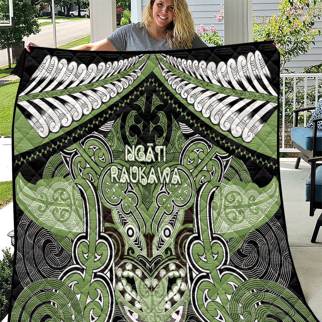 Aotearoa Iwi Ngati Raukawa Quilt Maori Kowhaiwhai Pattern LT19 Green - Polynesian Pride