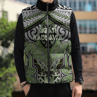 Aotearoa Iwi Ngati Raukawa Personalised Sleeveless Puffer Jacket Maori Kowhaiwhai Pattern LT19 - Polynesian Pride