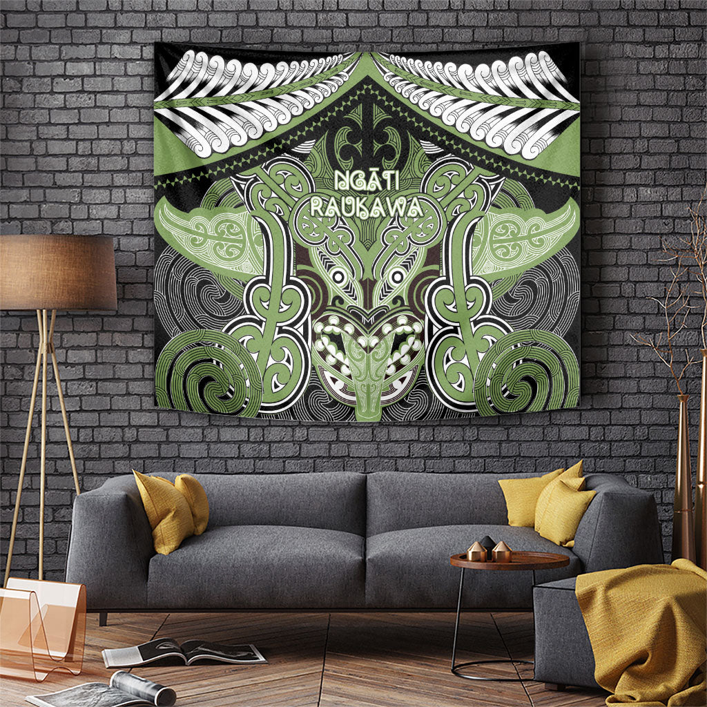 Aotearoa Iwi Ngati Raukawa Tapestry Maori Kowhaiwhai Pattern LT19 Green - Polynesian Pride
