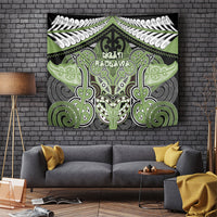 Aotearoa Iwi Ngati Raukawa Tapestry Maori Kowhaiwhai Pattern LT19 Green - Polynesian Pride