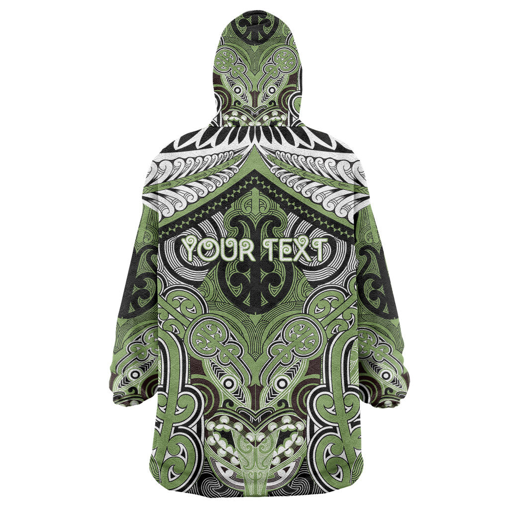 Aotearoa Iwi Ngati Raukawa Personalised Wearable Blanket Hoodie Maori Kowhaiwhai Pattern LT19 - Polynesian Pride
