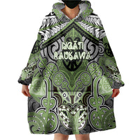 Aotearoa Iwi Ngati Raukawa Personalised Wearable Blanket Hoodie Maori Kowhaiwhai Pattern LT19 - Polynesian Pride