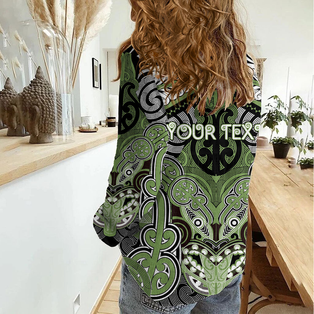 Aotearoa Iwi Ngati Raukawa Personalised Women Casual Shirt Maori Kowhaiwhai Pattern LT19 - Polynesian Pride