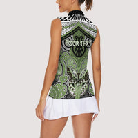Aotearoa Iwi Ngati Raukawa Personalised Women Sleeveless Polo Shirt Maori Kowhaiwhai Pattern LT19 - Polynesian Pride