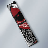 Aotearoa Iwi Ngati Toa Auto Sun Shade Maori Kowhaiwhai Pattern LT19 - Polynesian Pride
