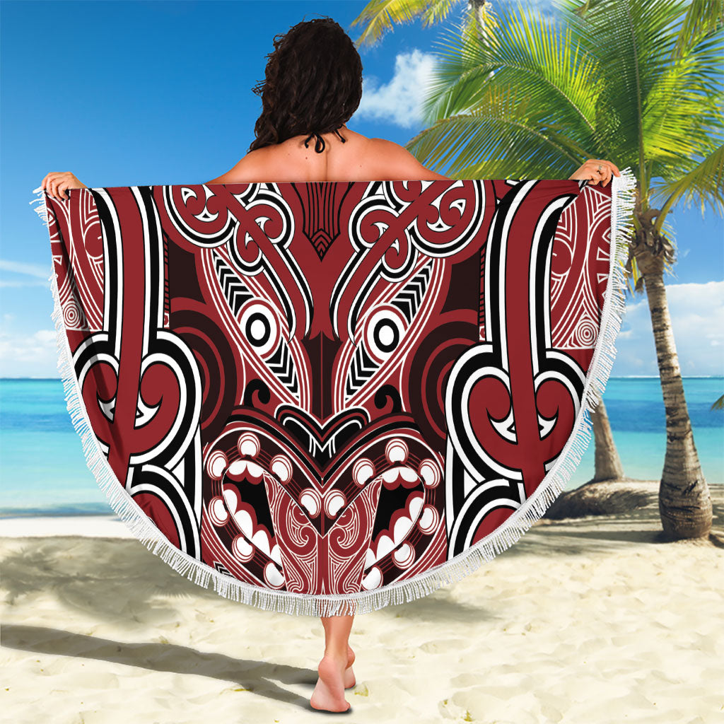 Aotearoa Iwi Ngati Toa Beach Blanket Maori Kowhaiwhai Pattern LT19 - Polynesian Pride
