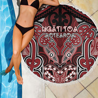 Aotearoa Iwi Ngati Toa Beach Blanket Maori Kowhaiwhai Pattern LT19 - Polynesian Pride