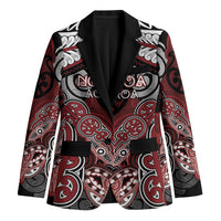 Aotearoa Iwi Ngati Toa Personalised Blazer Maori Kowhaiwhai Pattern LT19 Unisex Red - Polynesian Pride