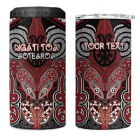 Aotearoa Iwi Ngati Toa Personalised 4 in 1 Can Cooler Tumbler Maori Kowhaiwhai Pattern LT19 One Size: 16 oz Red - Polynesian Pride