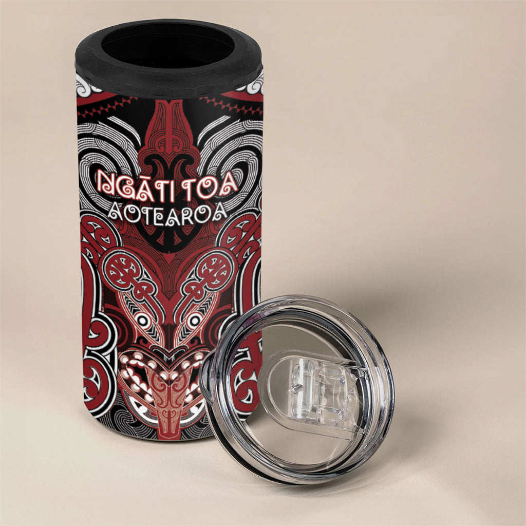 Aotearoa Iwi Ngati Toa Personalised 4 in 1 Can Cooler Tumbler Maori Kowhaiwhai Pattern LT19 - Polynesian Pride
