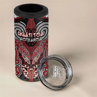 Aotearoa Iwi Ngati Toa Personalised 4 in 1 Can Cooler Tumbler Maori Kowhaiwhai Pattern LT19 - Polynesian Pride