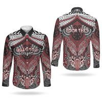 Aotearoa Iwi Ngati Toa Personalised Couples Matching Mermaid Dress and Long Sleeve Button Shirt Maori Kowhaiwhai Pattern LT19 - Polynesian Pride