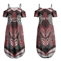 Aotearoa Iwi Ngati Toa Personalised Couples Matching Summer Maxi Dress and Hawaiian Shirt Maori Kowhaiwhai Pattern LT19 - Polynesian Pride