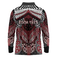 Aotearoa Iwi Ngati Toa Personalised Long Sleeve Polo Shirt Maori Kowhaiwhai Pattern