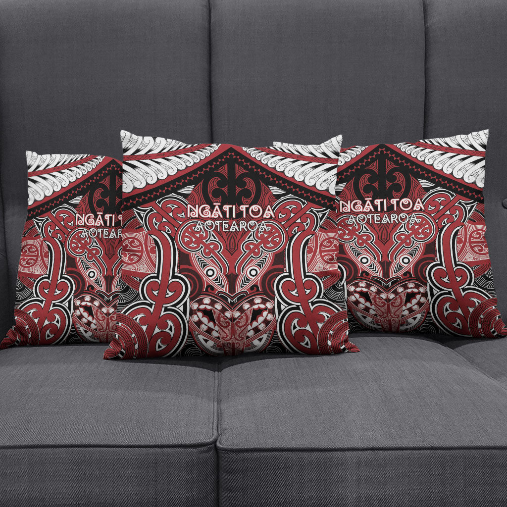 Aotearoa Iwi Ngati Toa Pillow Cover Maori Kowhaiwhai Pattern LT19 - Polynesian Pride
