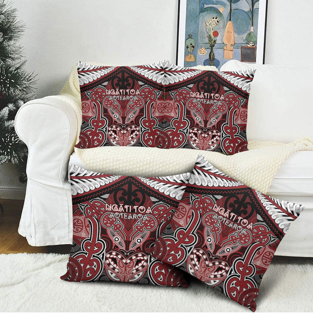 Aotearoa Iwi Ngati Toa Pillow Cover Maori Kowhaiwhai Pattern LT19 - Polynesian Pride