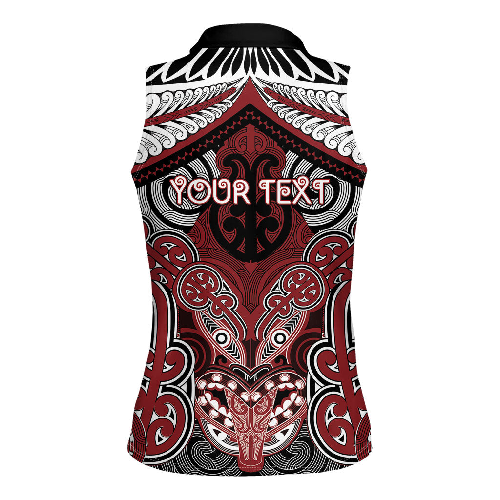 Aotearoa Iwi Ngati Toa Personalised Women Sleeveless Polo Shirt Maori Kowhaiwhai Pattern LT19 - Polynesian Pride
