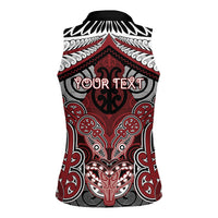 Aotearoa Iwi Ngati Toa Personalised Women Sleeveless Polo Shirt Maori Kowhaiwhai Pattern LT19 - Polynesian Pride