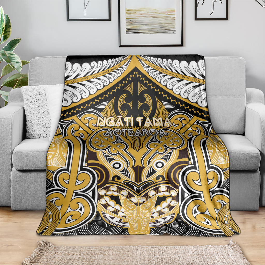 Aotearoa Iwi Ngati Tama Blanket Maori Kowhaiwhai Pattern LT19 - Polynesian Pride