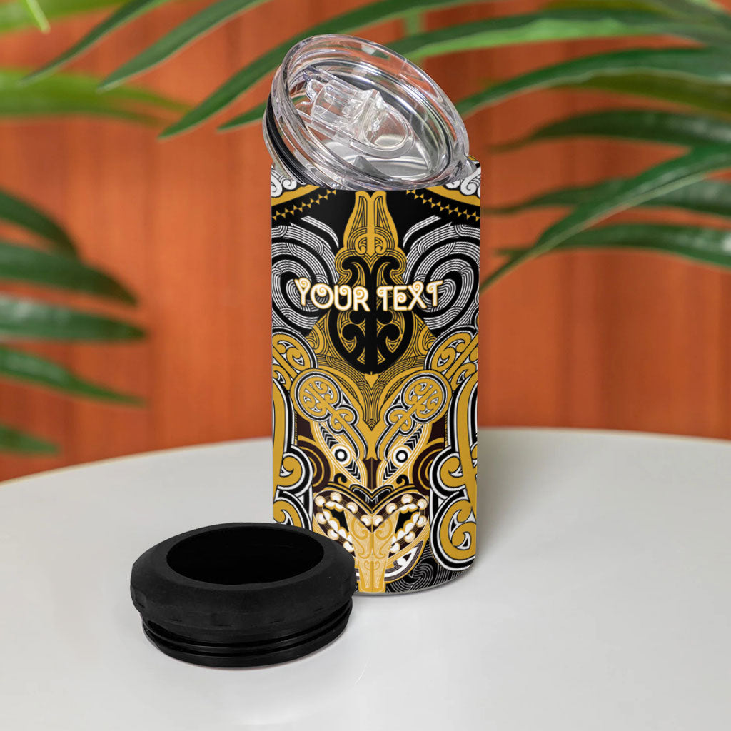 Aotearoa Iwi Ngati Tama Personalised 4 in 1 Can Cooler Tumbler Maori Kowhaiwhai Pattern LT19 - Polynesian Pride