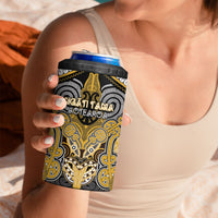 Aotearoa Iwi Ngati Tama Personalised 4 in 1 Can Cooler Tumbler Maori Kowhaiwhai Pattern LT19 - Polynesian Pride