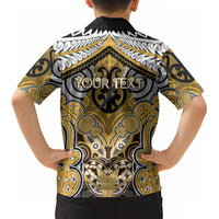 Aotearoa Iwi Ngati Tama Personalised Kid Hawaiian Shirt Maori Kowhaiwhai Pattern LT19 - Polynesian Pride