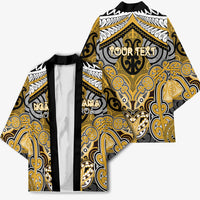 Aotearoa Iwi Ngati Tama Personalised Kimono Maori Kowhaiwhai Pattern LT19 - Polynesian Pride