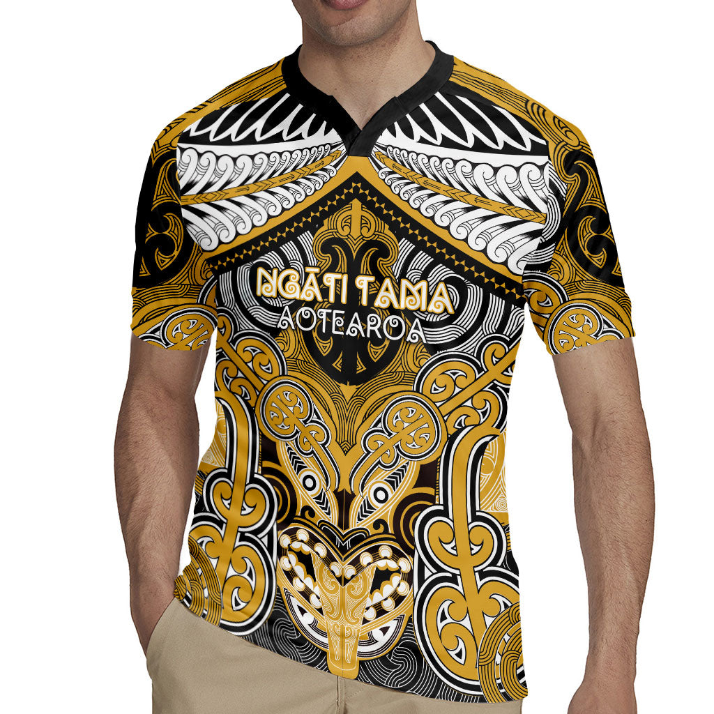 Aotearoa Iwi Ngati Tama Personalised Rugby Jersey Maori Kowhaiwhai Pattern LT19 - Polynesian Pride