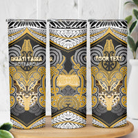 Aotearoa Iwi Ngati Tama Personalised Skinny Tumbler Maori Kowhaiwhai Pattern LT19 - Polynesian Pride