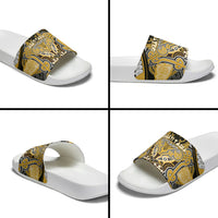 Aotearoa Iwi Ngati Tama Slide Sandals Maori Kowhaiwhai Pattern LT19 - Polynesian Pride