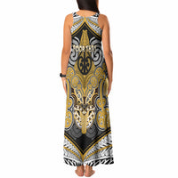 Aotearoa Iwi Ngati Tama Personalised Tank Maxi Dress Maori Kowhaiwhai Pattern LT19 - Polynesian Pride