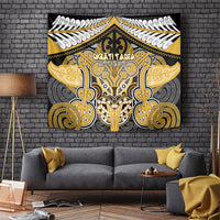Aotearoa Iwi Ngati Tama Tapestry Maori Kowhaiwhai Pattern LT19 Yellow - Polynesian Pride