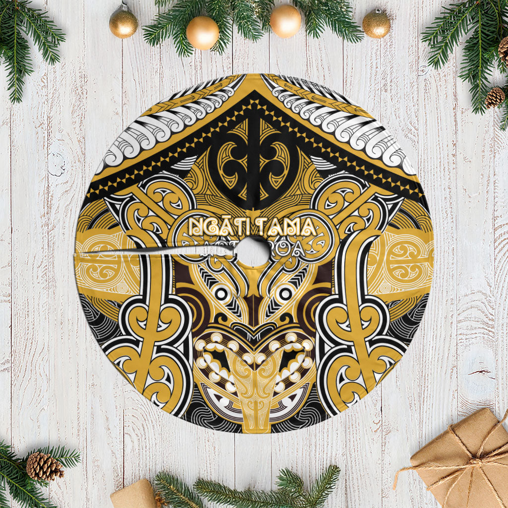 Aotearoa Iwi Ngati Tama Tree Skirt Maori Kowhaiwhai Pattern LT19 Casual Yellow - Polynesian Pride